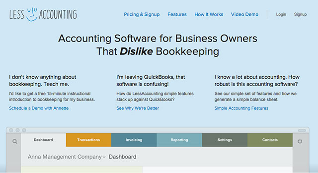 Less Accounting Screenshot
